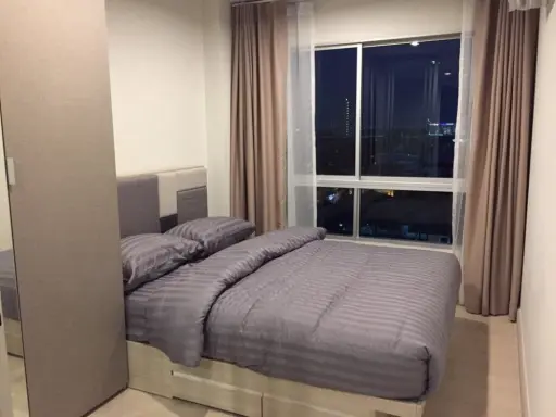 Condo for rent, Niche ID, Sukhumvit 113, beautiful room, fully furnished, convenient transportation, don't wait, hurry and book now!!