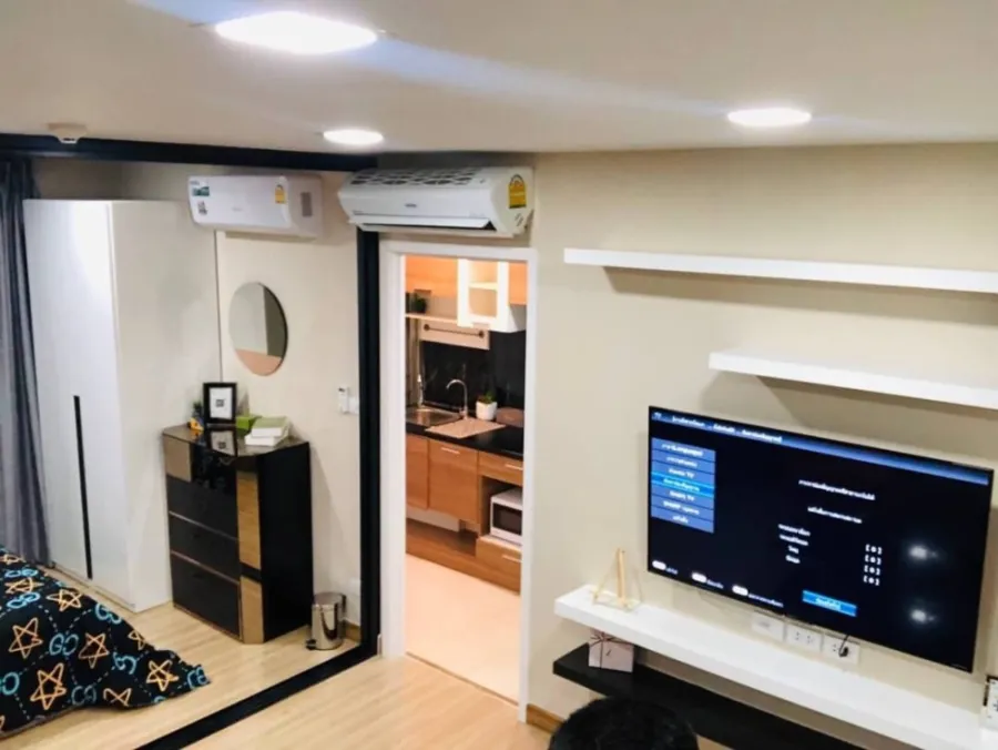 For rent, Plum Condo Phahon 89, fully furnished and decorated, ready to move in. Room in the shade all day, not exposed to the sun, book now.