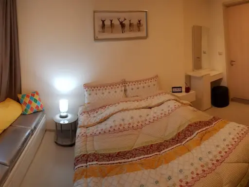 For rent urgently!! Condo Rhythm Sukhumvit 42, 25th floor, city view, beautiful room, fully furnished, ready to move in, don't miss it!!