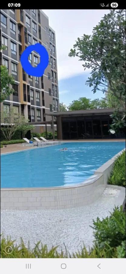 ขาย D condo Air ลาดกระบัง ห้องวิวสระ ชั้น 5 ตำแหน่งดีไม่ร้อน รีบจับจองเลยจ้า