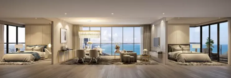 For rent: The Panorama Pattaya (South Pattaya), 8th floor, city view, beautiful room, fully furnished, ready to move in. Interested, hurry and book no
