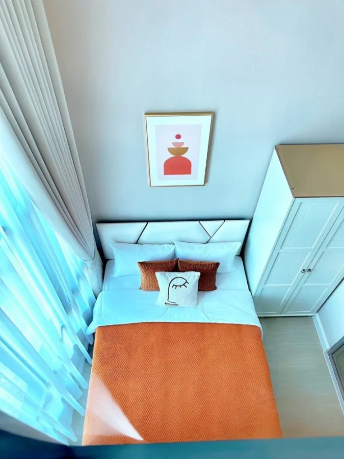For rent, Metro Sky Prachachuen, 21st floor, city view, beautiful room, comes with complete decoration. If interested, hurry and reserve now.