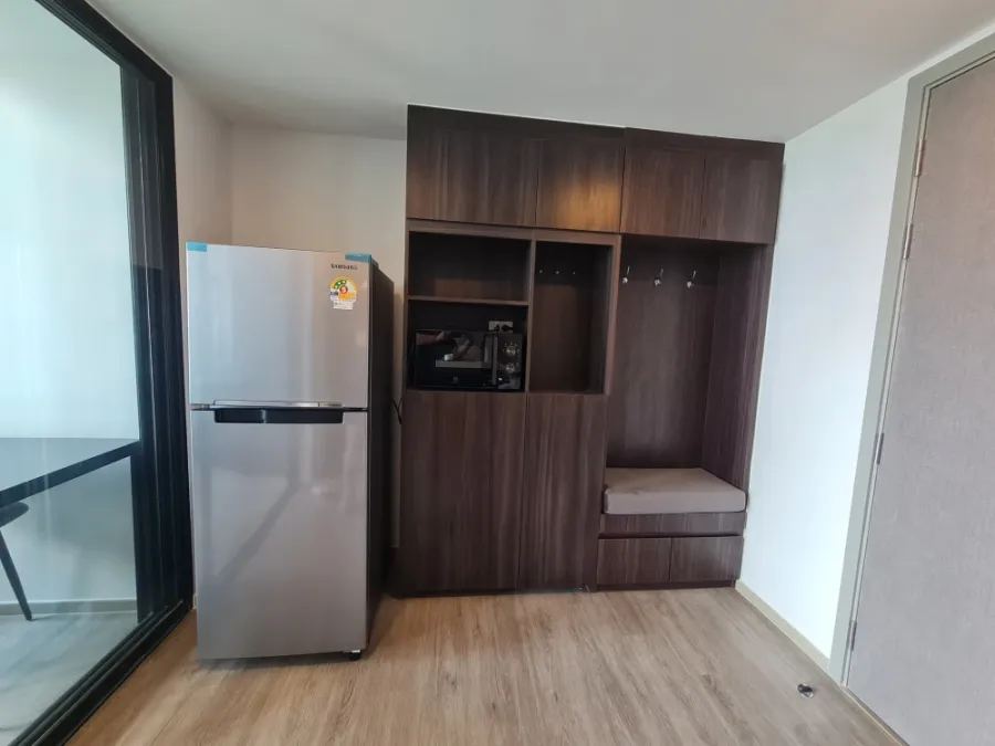 Condo for rent, The Origin, Plug and Play, Ramintra, spacious room, comfortable, corner room, city view outside, comes with complete facilities, book