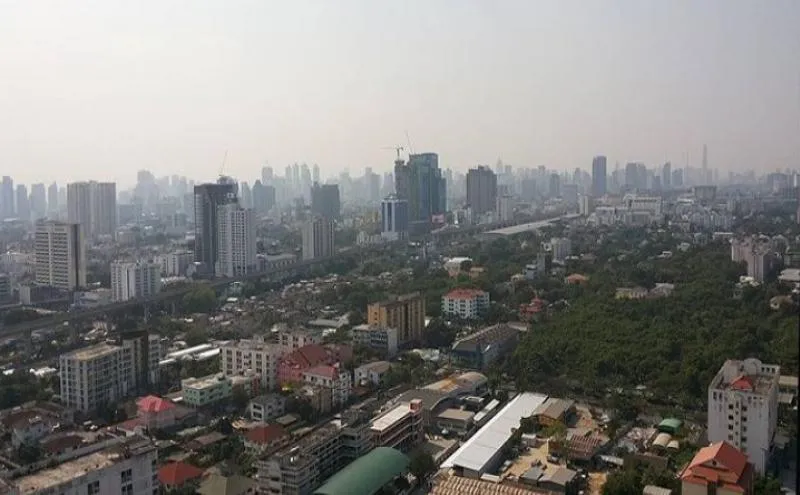 For sale, rent, Fuse Mobius Ramkhamhaeng Station, balcony view, garden and pool view, no building block, not blocked view, book now