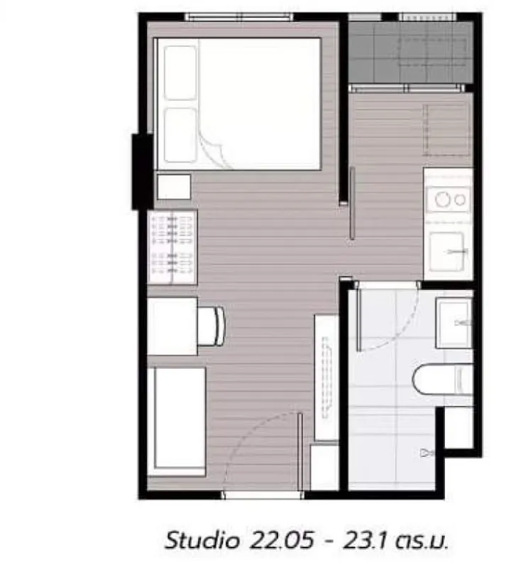 Down payment for sale, New Cross Khu Khot Station, garden view, 1 bedroom, 4th floor, good height, don't just look and reserve now. ​