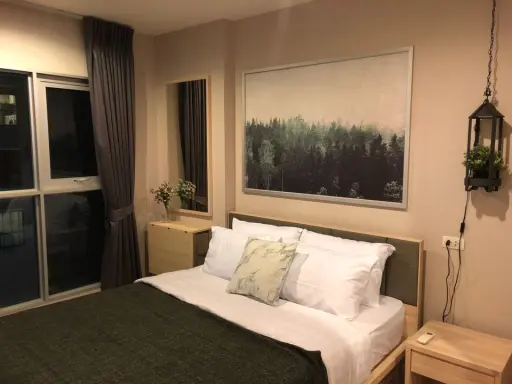 For rent, Aspire Sukhumvit 48, city view, nice decoration. Complete electrical appliances Reserve first and stay first.