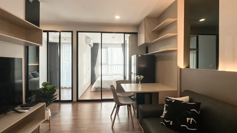 ให้เช่าคอนโด ดิ ออริจิ้น ราม 209 อินเตอร์เชนจ์ 1 Bedroom Plus ชั้น 14 ตกแต่งพร้อมเครื่องใช้ไฟฟ้าครบ รีบจอง