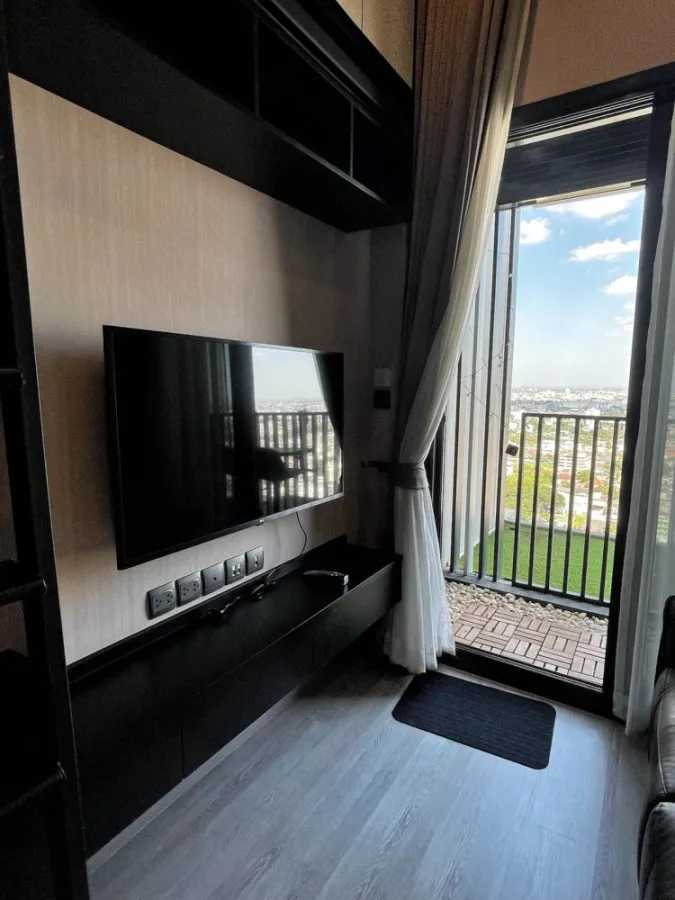 For rent!! Condo The Line Sukhumvit 101, 22nd floor, beautiful city view, fully furnished, ready to move in, good atmosphere, book now!!