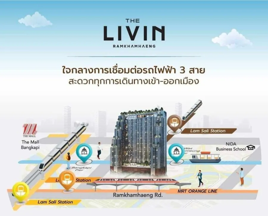 ขายดาวน์ คอนโด เดอะ ลิฟวิ่น รามคำแหง ชั้น 40 ห้องมุม ตำแหน่งติดส่วนเหมือนได้สวนส่วนตัว อย่าช้าาา