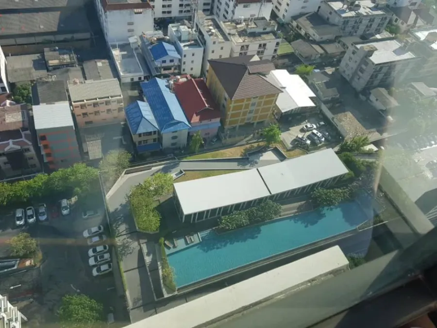 Condo for rent, Fuse Mobius Ramkhamhaeng Station, beautiful room, pool view, ready to move in, convenient transportation, don't miss it!!