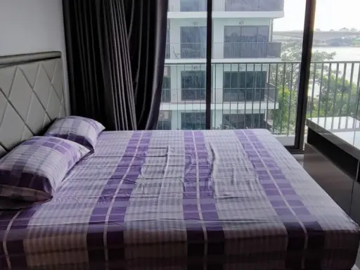 Condo for rent, The Politan Breeze, corner room, river view and swimming pool, fully furnished, ready to move in images