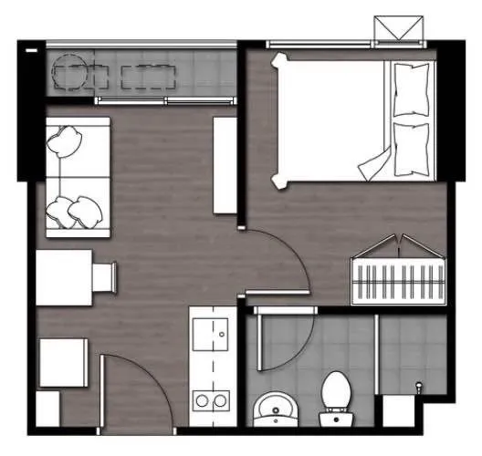 For sale: Kensington Sukhumvit-Theparak, unblocked view, 1 bedroom, complete amenities. Just come and move in.