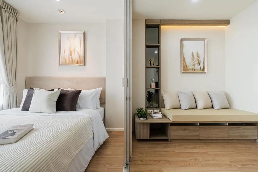 For sale, Lumpini ville On Nut 46, beautifully decorated room, soft tone, proportional, plus a great price, don't miss it.