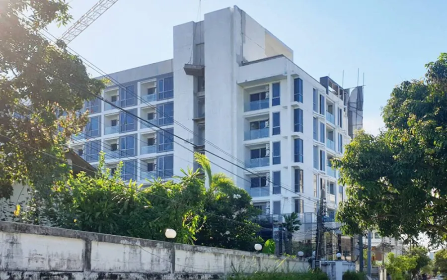 Condo for sale, sign sukhumvit 50, size 26.49 sq.m., 5th floor, outside view, unblocked view, near bts, do not miss