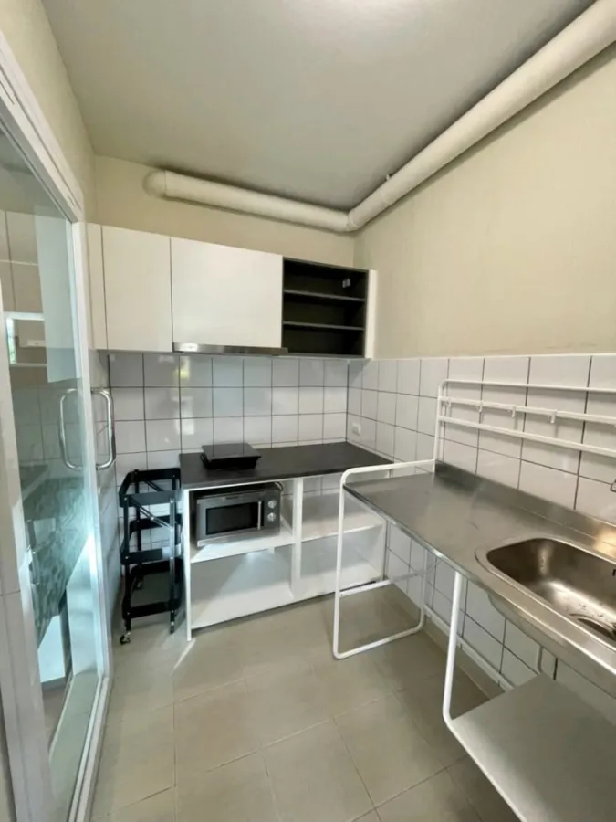 Condo for rent, Garden Asoke-Rama 9, partitioned room, fully furnished, ready to move in, can't miss it