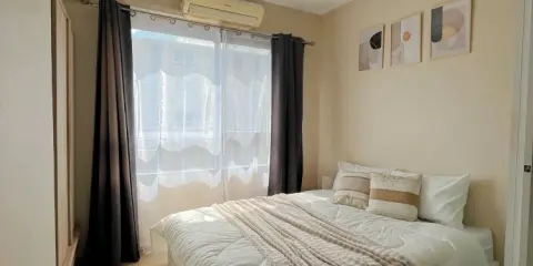 ขาย ให้เช่า Plum Condo Samakkhi ห้องแต่งสวยคุมโทน เฟอร์นิเจอร์ครบครัน หิ้วกระเป๋าเข้าอยู่ได้เลยจ้า