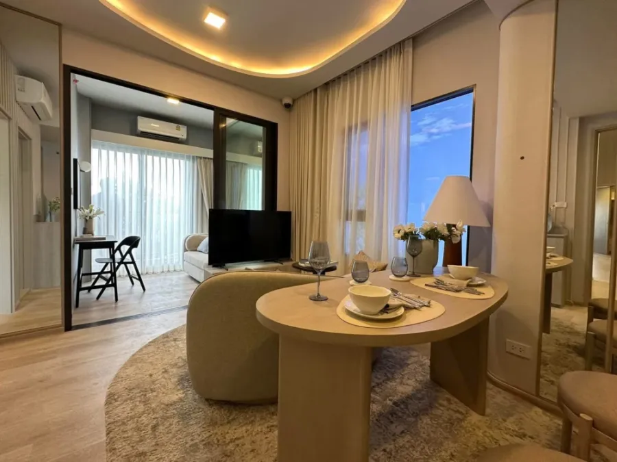 ขายดาวน์ COBE รัชดา-พระราม 9 ห้องมุม 1 Bedroom Plus ขนาด 39.38 ตร.ม. พร้อม Build-in Furniture จากโครงการ จองเลย