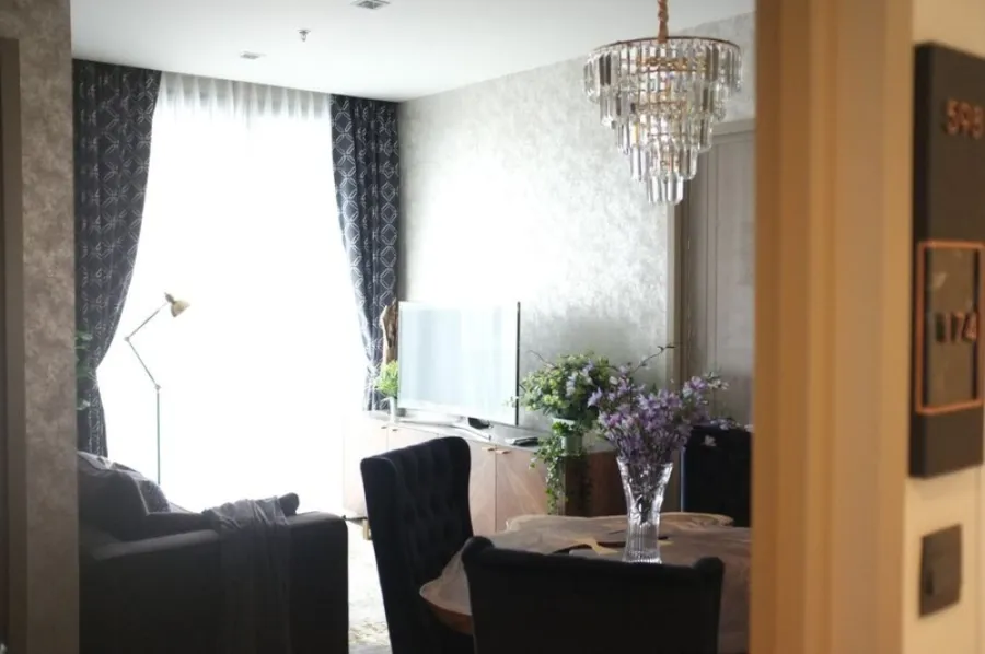 For sale, for rent, Condo The Line Ratchawithi, beautiful room, decorated, ready to move in, first come first served.