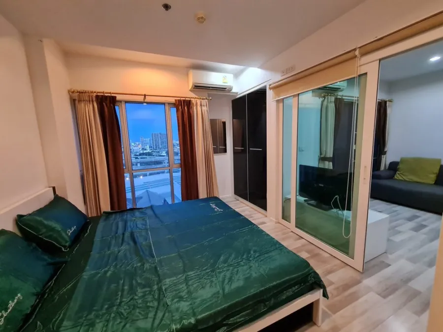 For rent, The Key Chaengwattana, 16th floor, high floor, good view, comes with full decoration, book now, don't miss it.