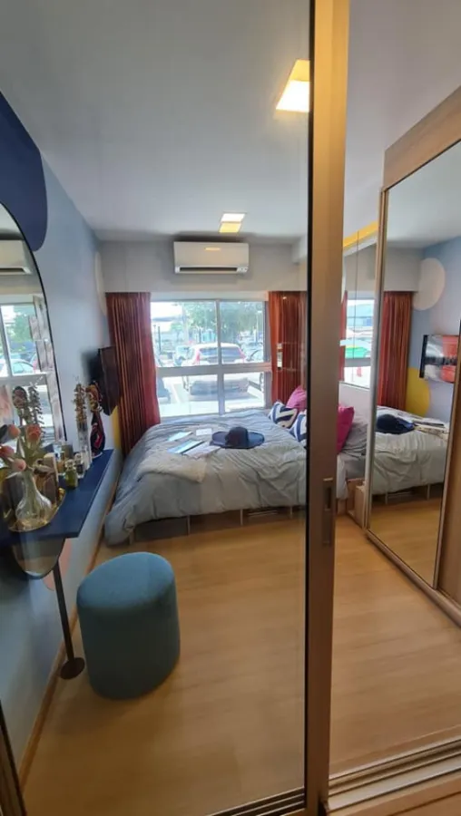 For Rent พลัมคอนโด รังสิต เฟรช ตึก B ชั้น 6 วิวนอก พร้อมเครื่องซักผ้าในตัว สะดวกสบายสุดๆ จองเลย