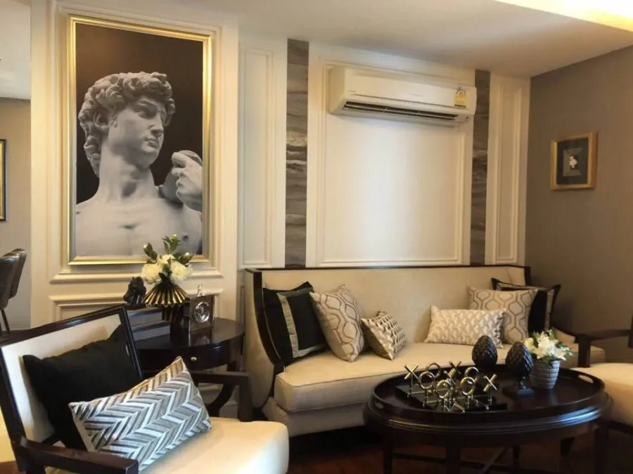 For sale, for rent, The Address Sukhumvit 61, 4th floor, spacious room, comfortable, beautifully decorated, livable. If interested, hurry and reserve