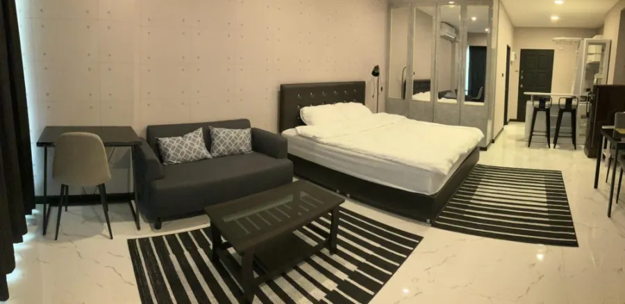 ให้เช่า วิวทะเลจอมเทียน คอนโดมิเนียม 1-8 (จอมเทียน) ห้องStudio ตกแต่งวอลเปเปอร์ วิวทะเล จองด่วนๆ