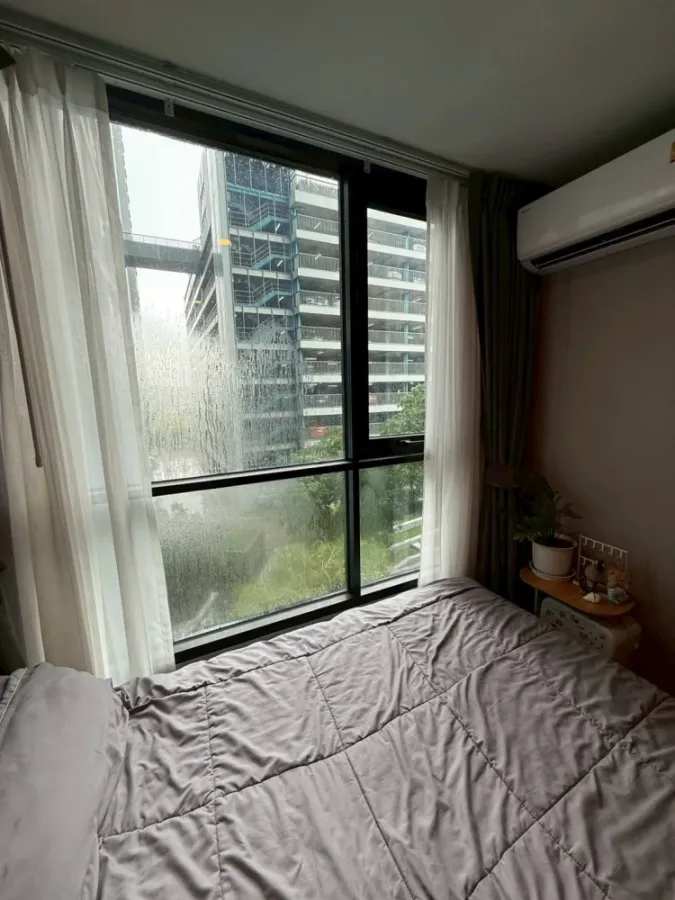Condo for rent THE ORIGIN Sukhumvit Sailuat E22 Station, ready to move in, garden view, not on the road, fully furnished + electrical appliances, book