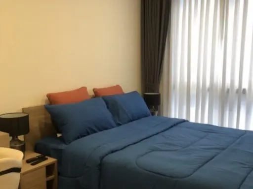 For rent Maestro 03 Ratchada-Rama 9, corner room, beautiful decoration, good location, convenient transportation, ready to move in, book now!