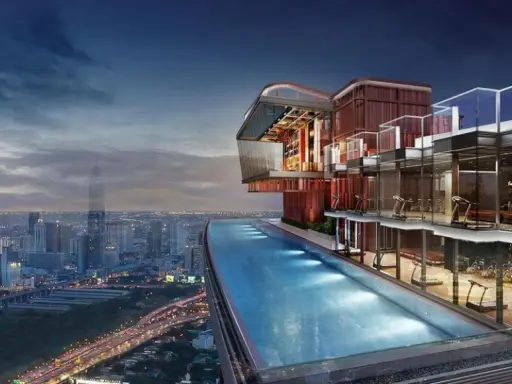 Sale down payment Condo Life Asoke Hype, good location, high floor, close to shopping areas, don't miss it!!