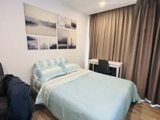 For rent: KnightBridge Collage Sukhumvit 107, 21st floor, fully furnished, ready to move in, with Home Automation system, hurry to reserve.
