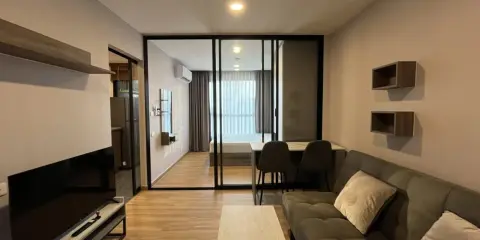 ปล่อยเช่าคอนโด The Cube Loft Srinakarin ห้องกั้นอยกเป็นสัดส่วน แบ่งโซนลงตัว ลากกกระเป๋าเข้าอยู่ได้เลย