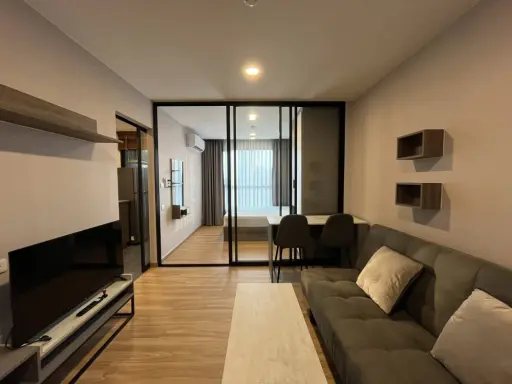ปล่อยเช่าคอนโด The Cube Loft Srinakarin ห้องกั้นอยกเป็นสัดส่วน แบ่งโซนลงตัว ลากกกระเป๋าเข้าอยู่ได้เลย images