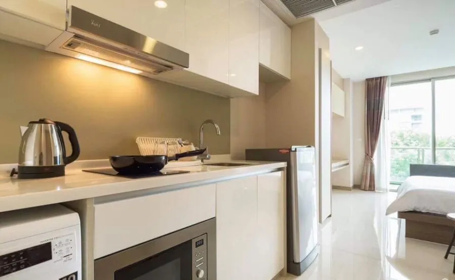For rent: The Riviera Wongamat Beach (North Pattaya), water park view, awesome built-ins, very worth booking.