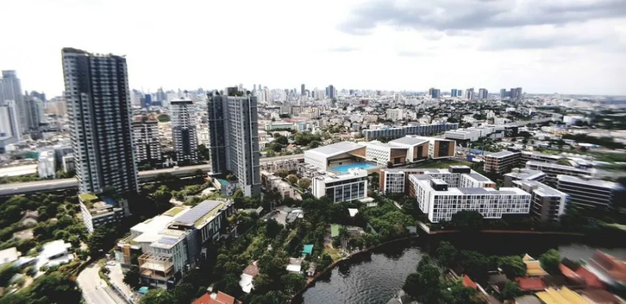 Condo for rent, The Base Sukhumvit 77, high floor, beautiful view, ready to move in, convenient transportation, near shopping areas, don't miss it!