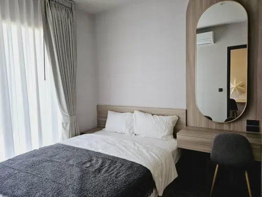 For rent!! Condo Rhythm Ekkamai Estate, 11th floor, beautiful room, complete amenities, ready to move in, don't miss it!!