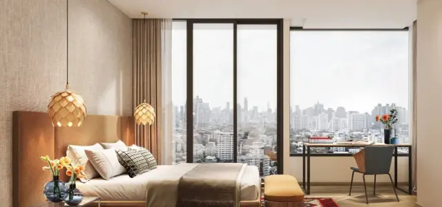 ให้เช่า Noble form thonglor วิวห้องนอน เป็น city view ดูกลางวันก้อว่าโอเคแล้ว แต่พอดูตอนกลางคืนมันใช่เลย images
