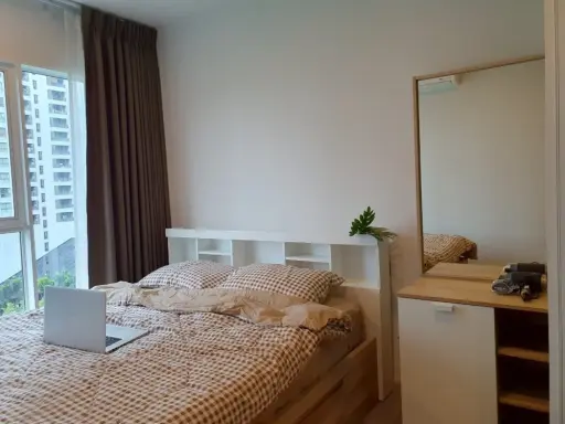 For rent: Regent Home Bangna, outside view, fully furnished and equipped with appliances, ready to move in.