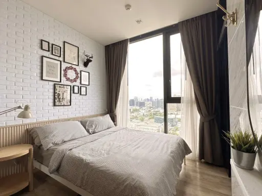 Condo for sale The Line Jatujak-Mochit nicely decorated room Built-in complete set, get a good view, don't miss it.