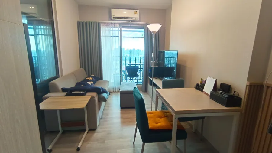 For sale, for rent!! Niche Mono Ramkhamhaeng condo, high floor, glass partitioned room, fully furnished, don't wait!!