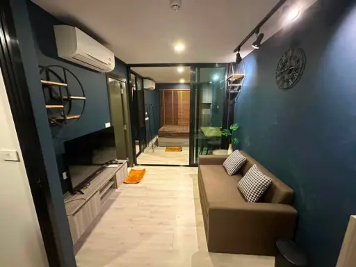 For rent: The Origin Sukhumvit 105. Unobstructed residential view, fully furnished. Just bring your belongings and move in.