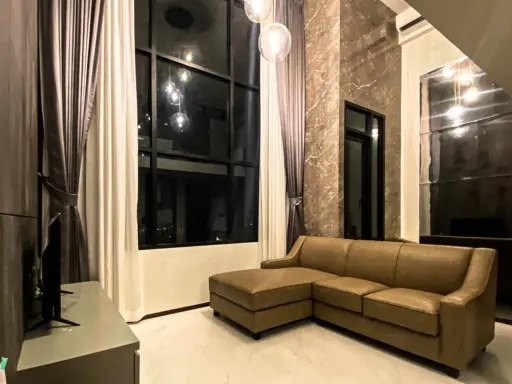 Condo for rent, Knightsbridge Prime Sathorn, Duplex room, high floor, luxury decoration, river view, Bang Krachao.
