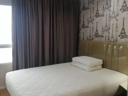 For rent Lumpini Park Rama 9-Ratchada the room is ready Wallpaper all over the room, plus the best price, don't miss it.
