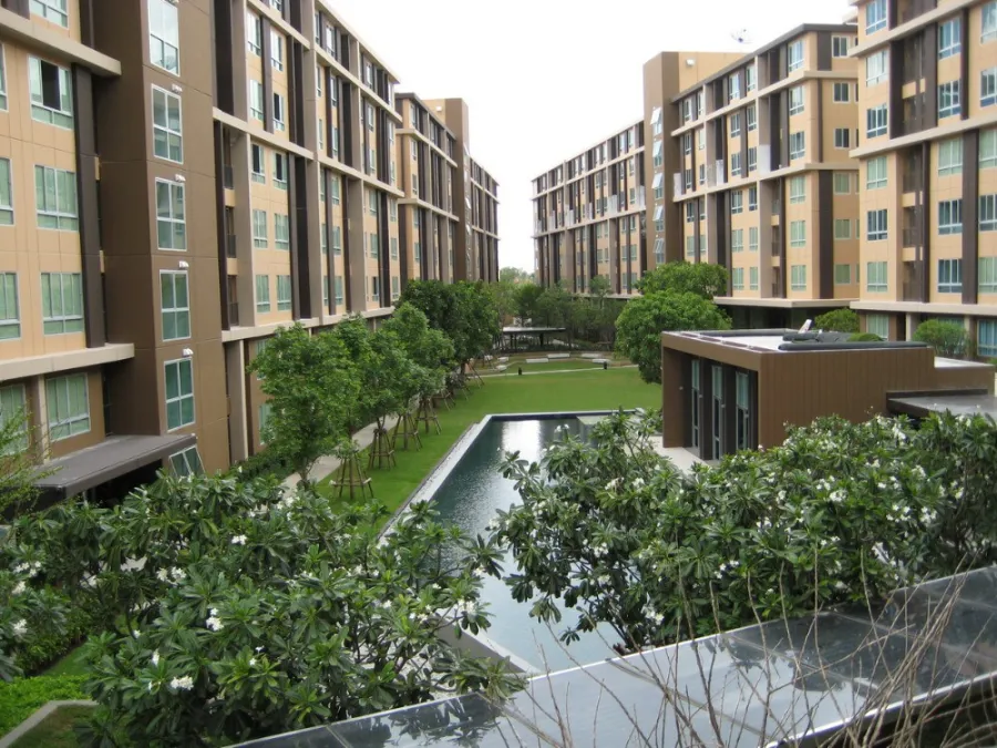 ให้เช่า D Condo campus Resort Rangsit ห้องมุม มีความเป็นส่วนตัวสุดๆ ได้วิวส่วนกลางสวยมาก ห้ามพลาดน้า