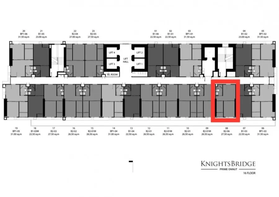 Sold with tenants!! Condo Knightsbridge Prime On Nut, 19th floor, city view, fully furnished, ready to move in. Book now!!