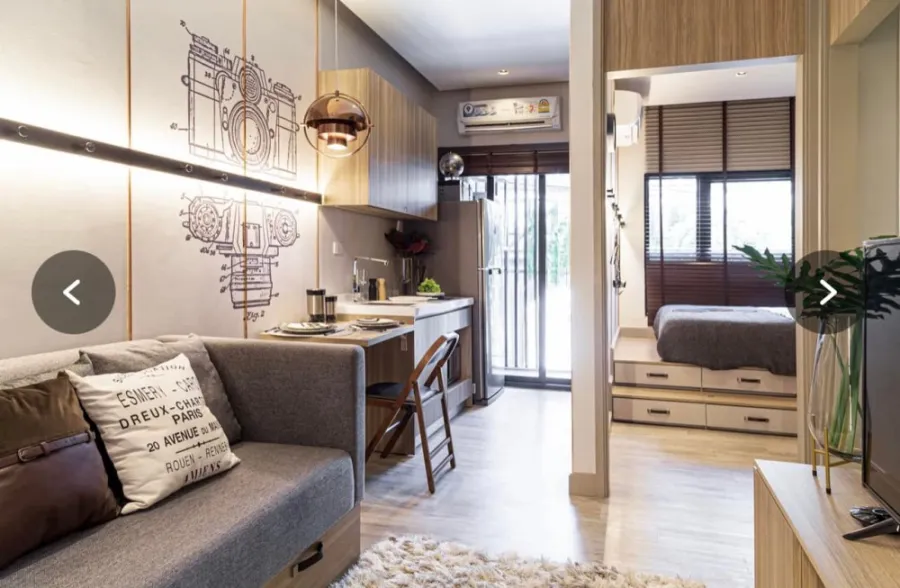 Sale down payment, Altitude Unicorn Condo, Sathorn - Thapra, 21st floor, high ceiling, good location, fully furnished, hurry to reserve!!
