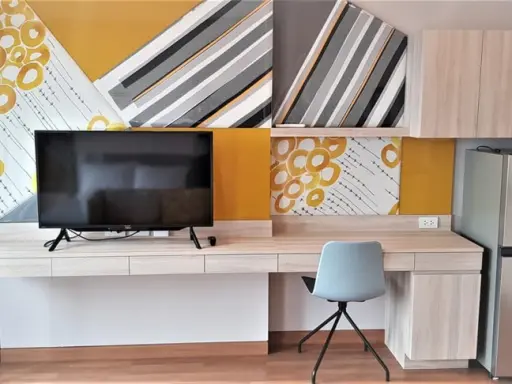 Condo for rent, Lumpini Park Vibhavadi-Chatuchak, high view room, complete with furniture + electrical appliances. Ready to reserve now.
