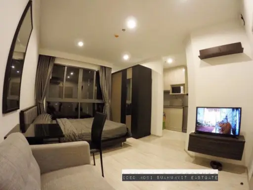 Urgent for rent !! Ideo Mobi Sukhumvit Eastgate condo, garden view room, fountain and sky train, fully furnished, central, ready to book !! images