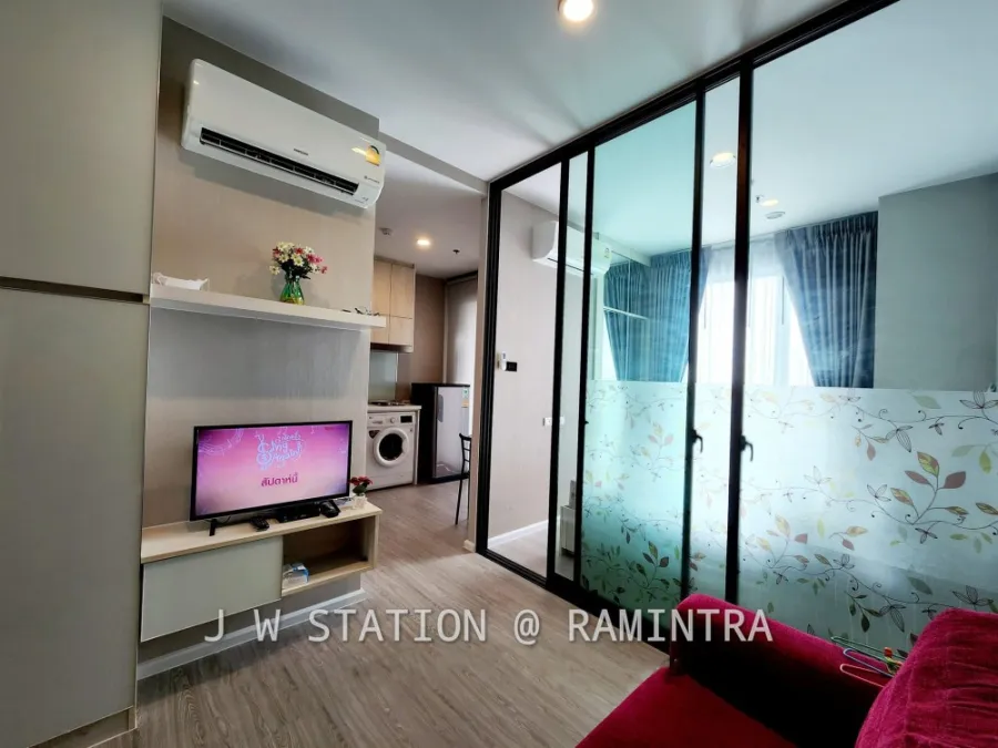 Condo for rent, JW Station @ Ramindra, new room, new furniture. New appliances ready to move in