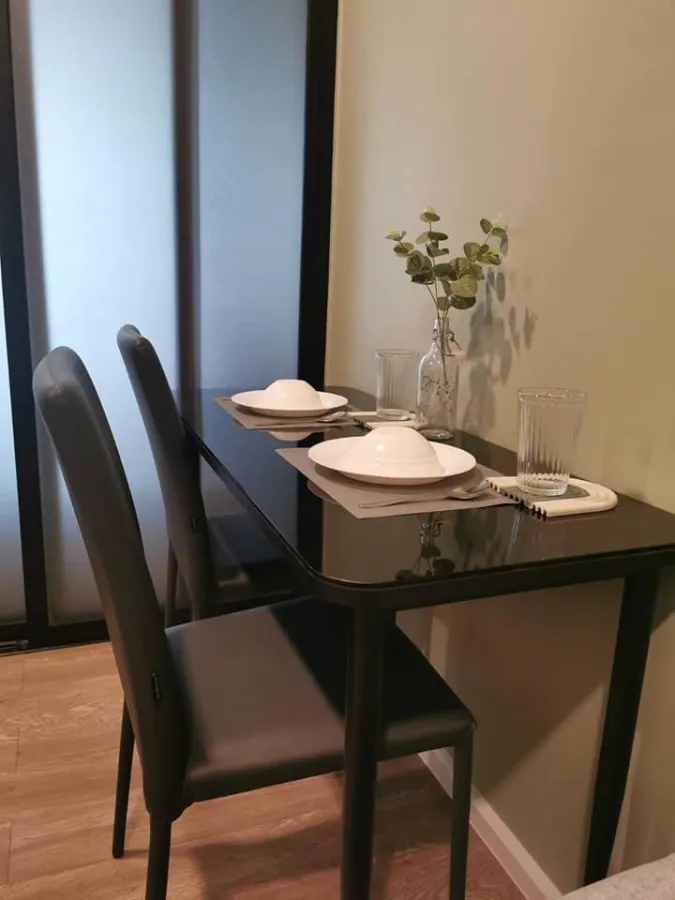 For rent, Modiz Sukhumvit 50, 14th floor, garden view, partitioned room, fully furnished, complete in one place, hurry to book