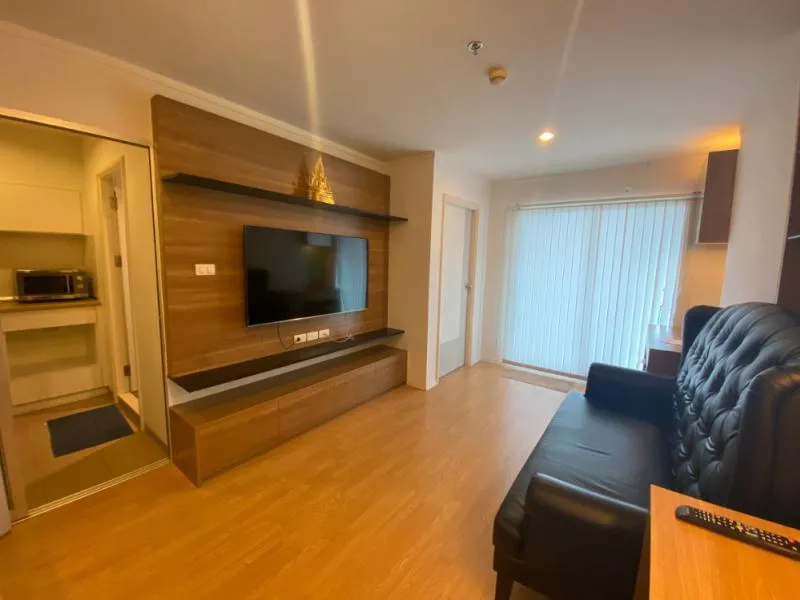 Condo for rent, Lumpini Place Srinakarin-Huamark Station, very beautiful room, full furniture, beautiful view, urgent room like this.